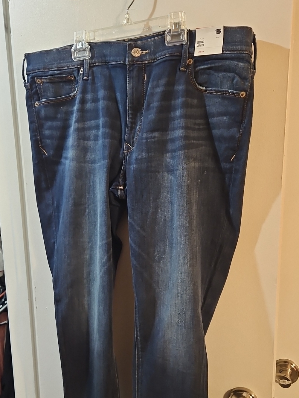 Express Blue Straight Jeans - Washed Indigo 1st Pic Captures Best Color